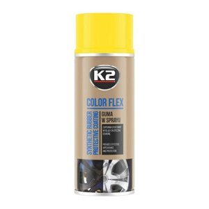 Ochranný nátěr ze syntetického kaučuku K2 color flex 400 ml žlutá