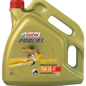 Motocyklový olej CASTROL power1 4t 15w-50 4 lt