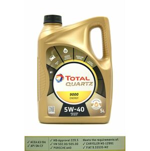 Motorový olej TOTAL quartz 9000 energy 5w-40 5 lt