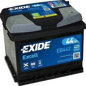 Autobaterie excell 12v 44ah 420a 207x175x175 EXIDE eb442
