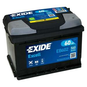 Autobaterie excell 12v 60ah 540a 242x175x175 EXIDE eb602