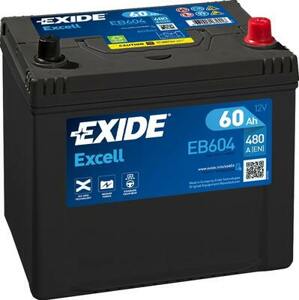 Autobaterie excell 12v 60ah 390a 230x173x222 EXIDE eb604