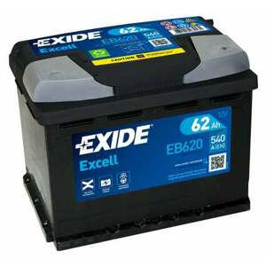 Autobaterie excell 12v 62ah 540a 242x175x190 EXIDE eb620