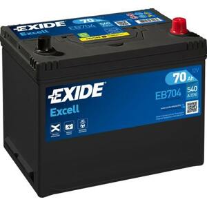 Autobaterie excell 12v 70ah 540a 272x173x222 EXIDE eb704