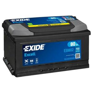 Autobaterie excell 12v 80ah 700a 315x175x175 EXIDE eb802