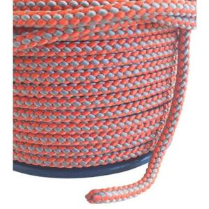 Lano pletené bez jádra PPV 8 mm, 100 m, oranžovo-šedé, ENPRO